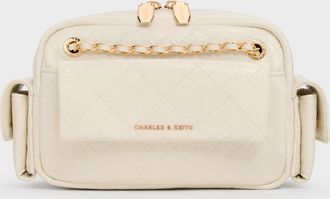 Charles & Keith Duo Quilted Crossbody Bag