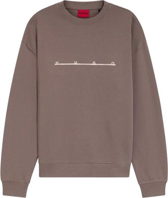 HUGO BOSS Sweater - Heren - Sweatshirts - Bruin - L - Hoodies & sweatvesten