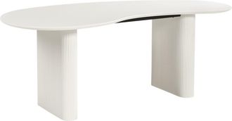 Beliani Mesa de comedor de derivado de madera 8 personas l198