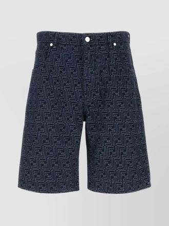 Fendi jacquard denim bermuda shorts