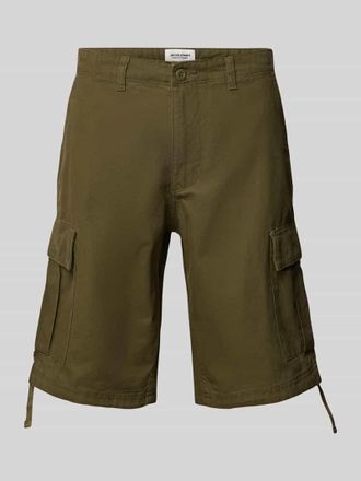 Jack & Jones Jack & Jones Regular Fit Cargoshorts mit G&uuml;rtelschlaufen Modell COLE in Oliv, Gr&ouml;&szlig;e L