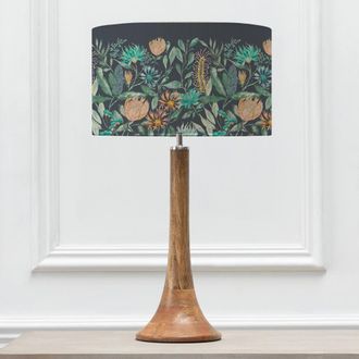 Voyage Maison Kinross Small Table Lamp With Fortazela Eva Tall Lampshade in Brown