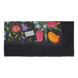 Gucci Printed GG Wool Silk Shawl - Dames - Accessoires - Veelkleurig - Maat: ONE Size Zijde