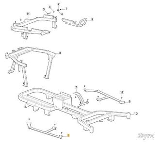 STIGA Sports Soporte Reposapi&eacute;s Derecho Para Modelos Gyro500e Original Stiga 337785161/0