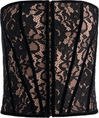 Alice & Olivia Cosette korset met kant - Zwart