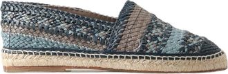 Dolce & Gabbana Mens Woven Leather Espadrilles Slipon - Grey - Size EU 44