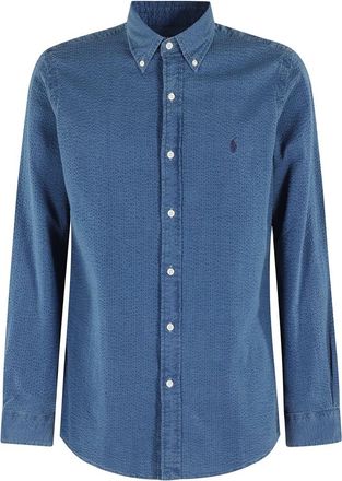 Polo Ralph Lauren LS Sport Shirt - Heren - Casual Overhemden - Blauw - S - Katoen - Overhemden