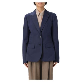 Alberta Ferretti Giacca Tela di Cotone Stretch - female - Alberta Ferretti - Blazers - Blue - XL - Jackets