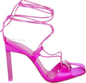 The Attico Adele Lace-Up Pumps - Dames - Sandalen met hakken - Roze - 36 EU - Satijn - Schoenen