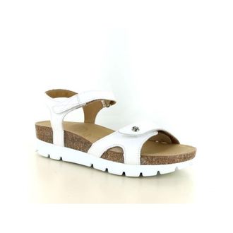 Panama Jack Dames Wedge Witte Leren Plateausandalen - Sulia B1