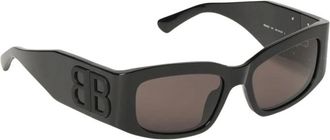 Balenciaga Accessoires, Dames, Zwart, ONE Size, Rechthoekige Zonnebril