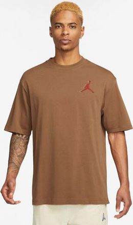 Nike Jordan Mens Flight Essential Holiday Crew - Beige/White/Red Size M