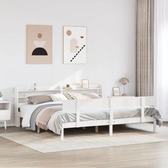 vidaXL Vidaxl - Estructura De Cama Sin Colch&oacute;n Madera Maciza Blanca 200x200 Cm