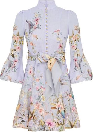 Zimmermann Shirt Dresses, female, Blue, Size: L Rebellion Button Mini Dress