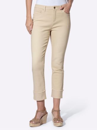 Heine 7/8-Jeans HEINE, Damen, Gr. 34, Normalgr&ouml;ssen, sand, 98% Baumwolle, 2% Elasthan, unifarben, 7/8-L&auml;nge, Jeans 7/8-Jeans