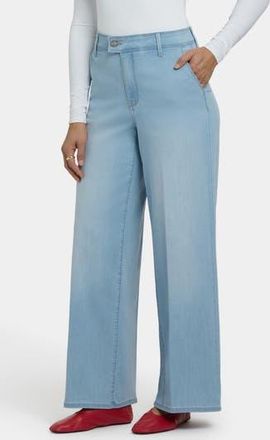 NYDJ Mona High Waist Ankle Wide Leg Jeans in Oceanfront at Nordstrom Rack, Size 14