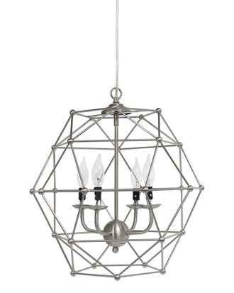 Lalia Home 4-Light Hexagon Industrial Rustic Pendant-Light
