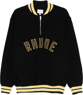 Rhude Sweater met rits - Zwart