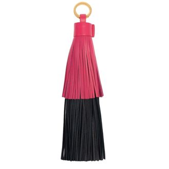 Bottega Veneta Two-Tone Pleated Leather Key Case - Pink