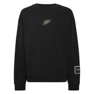 Plein Sport Heren, Sweatshirts & Hoodies, Zwart, Maat: XS Katoen