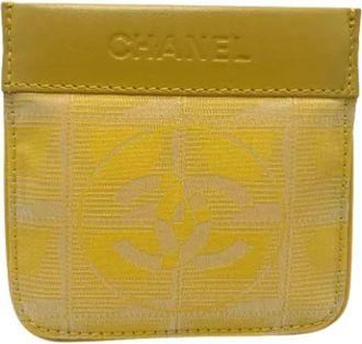 Chanel Tweedehands leren portemonnees - Dames - Vintage Accessoires - Geel - ONE Size - Leer - Vintage