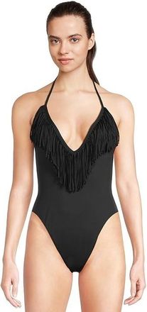 L*Space L*Space Desert Days One-Piece Womens Black Nylon Stretch Swimsuits BUU337