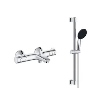 GROHE Pack Mezclador Termost&aacute;tico De Ducha Para Ba&ntilde;o + Rociador + Barra De Ducha + Flexible Grotherm 800 Y Tempesta