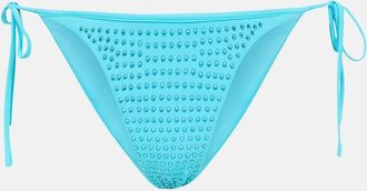 Self Portrait Embellished bikini bottoms
