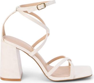 Matisse Footwear Womens Abba Heeled Sandal In Bone Lizard