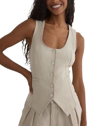 Bella Dahl Scoop Neck Linen Vest