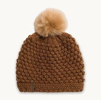 Turtle Fur Snowfall Pom Slouch Beanie in Camel at Nordstrom