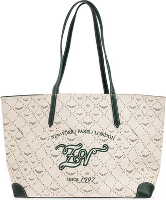 Zadig&Voltaire Z Shopper Monogram Tennis Bag - Dames - Shoppers - Beige - ONE Size - Katoen - Tassen