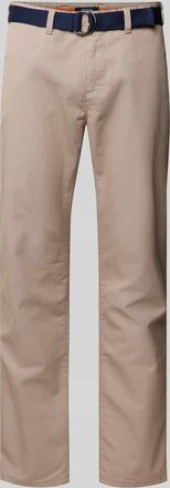 Mc Neal Slim Fit Chino mit G&uuml;rtel in Beige, Gr&ouml;&szlig;e 46