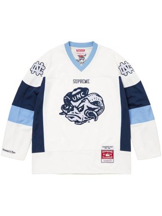 SUPREME Mitchell & Ness NCAA UNC hockey jersey - men - Mesh - L - White