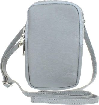 Girly HandBags Womens Genuine Leather Crossbody Phone Bag Mini Purse Small Light Grey