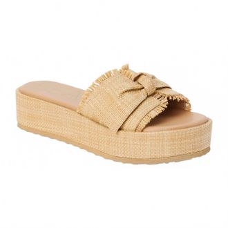Matisse Footwear Womens Sunda Platform Slide Sandal In Beige