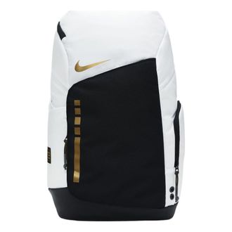 Nike Hoops Elite Backpack 32L White Black Gold DX9786-100
