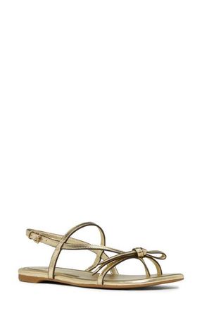 Kate Spade New York loop metallic ankle strap sandal in Pale Gold at Nordstrom, Size 7.5