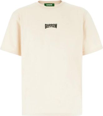 Barrow Barrow - T-shirt met print - Heren - Tops - Beige - Maat: M Katoen