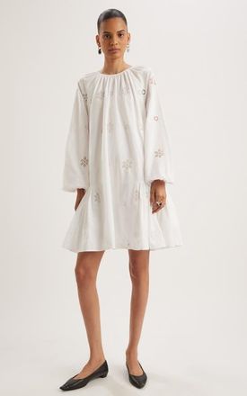 Merlette Seymour Eyelet Dress in White at Nordstrom, Size X-Small