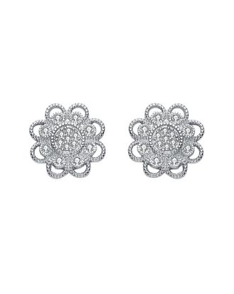 Genevive Silver Cz Studs