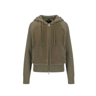 Moose Knuckles Junction Felpa con Cappuccio Ibrida - - Sweatshirts & Hoodies - Donna - Marrone - XS