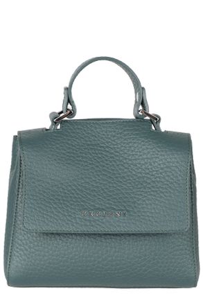 Orciani Green Sveva Soft Mini Embossed Leather Shoulder Bag