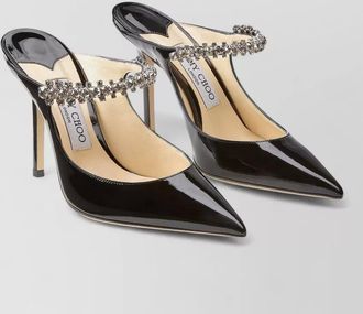 Jimmy Choo London crystal strap pumps 100 pointed toe