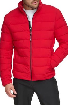 Calvin Klein Stretch Puffer Jacket in Deep Red at Nordstrom Rack, Size Xx-Large