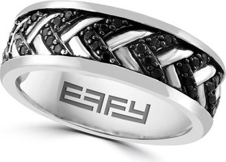 Effy Sterling Silver Black Spinel Band Ring at Nordstrom Rack, Size 10
