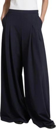 Max Mara Broeken, Dames, Zwart, L, Wide Broeken