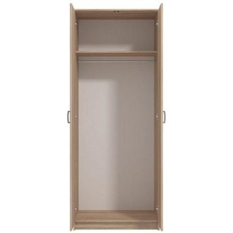 Dmora Guardaroba 2 Ante Roncaro, Armadio Camera da Letto Appendiabiti, un Ripiano, 2 Ante, 80x205h cm Marrone Rovere