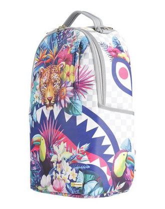 Sprayground CREAM FLOWERING JUNGLE SHARK DLXSV BACKPACK