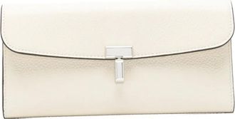 Toteme T-lock leather wallet - Beige